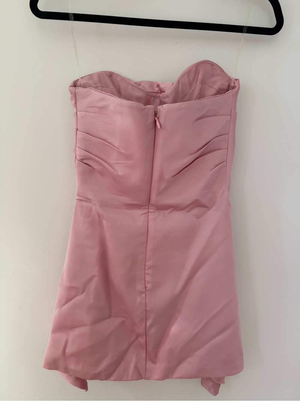 House of CB Pink Satin Strapless Mini Dress - Picture 3 of 4